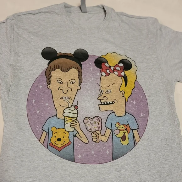Alex Strangler Disney theme park dudes Beavis and Butthead t-shirt - Picture 2 of 6